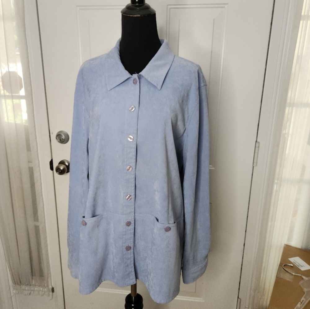 Appleseed's Button Down Long Sleeve Double Button Pocket Jacket Size XL